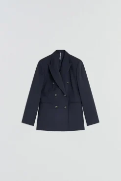 BLAZER CROISÃ EN TOILE DE LAINE