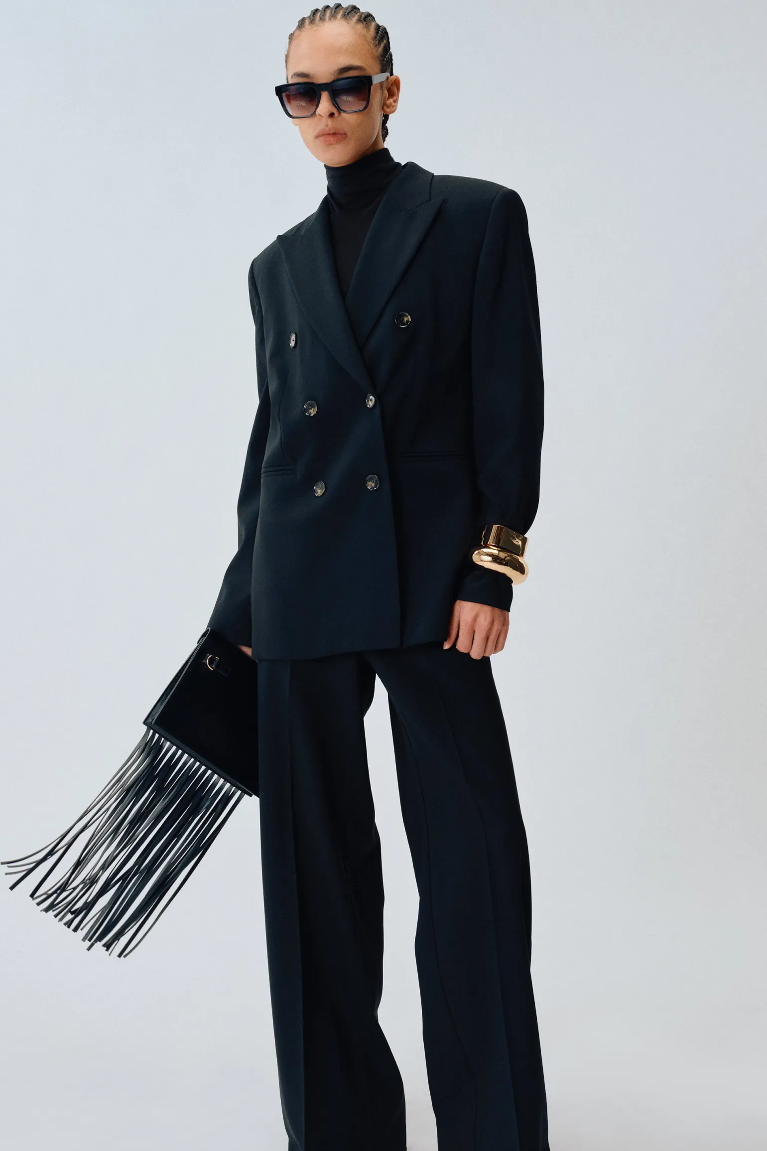 BLAZER CROISÃ EN TOILE DE LAINE