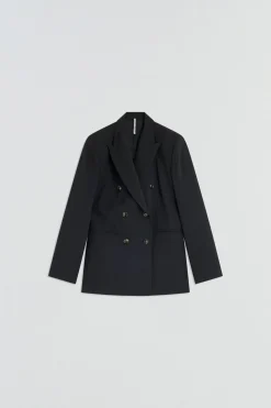 BLAZER CROISÃ EN TOILE DE LAINE