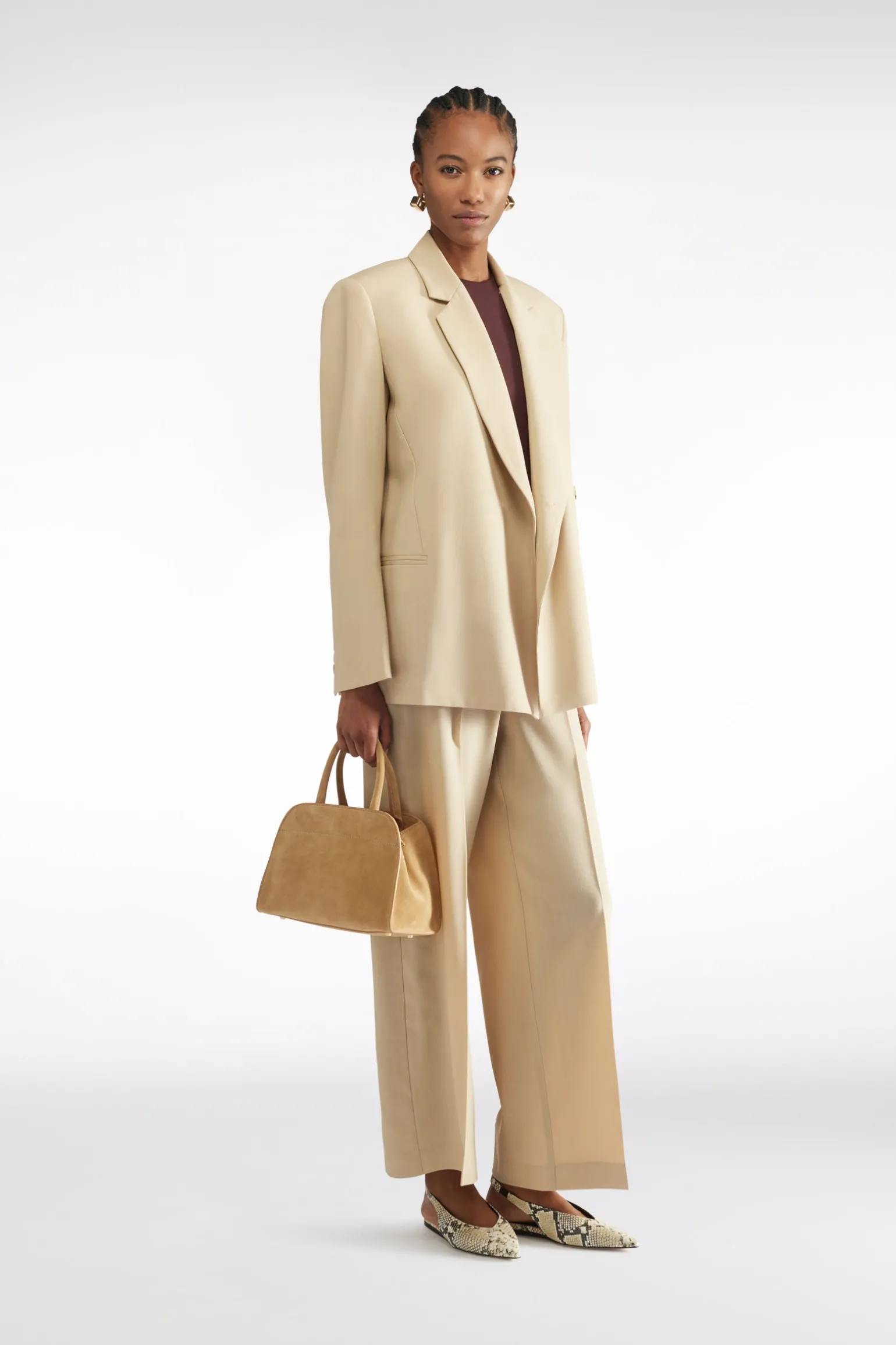 BLAZER EN TOILE DE LAINE Ã DOUBLE BOUTONNAGE