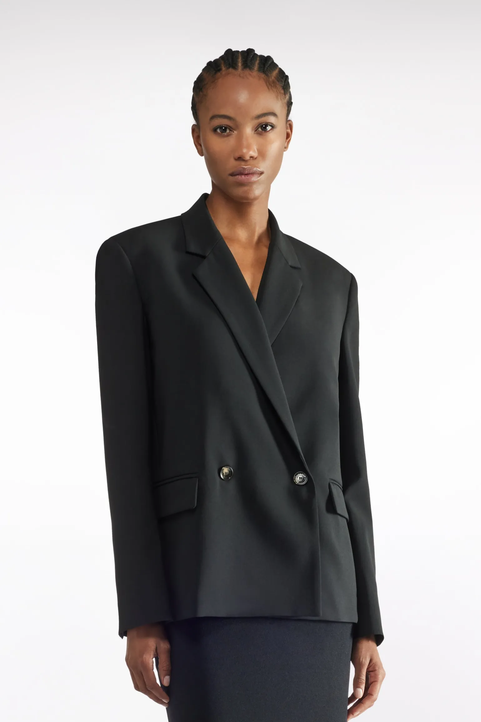 BLAZER EN TOILE DE LAINE Ã DOUBLE BOUTONNAGE