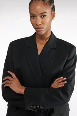 BLAZER EN TOILE DE LAINE Ã DOUBLE BOUTONNAGE