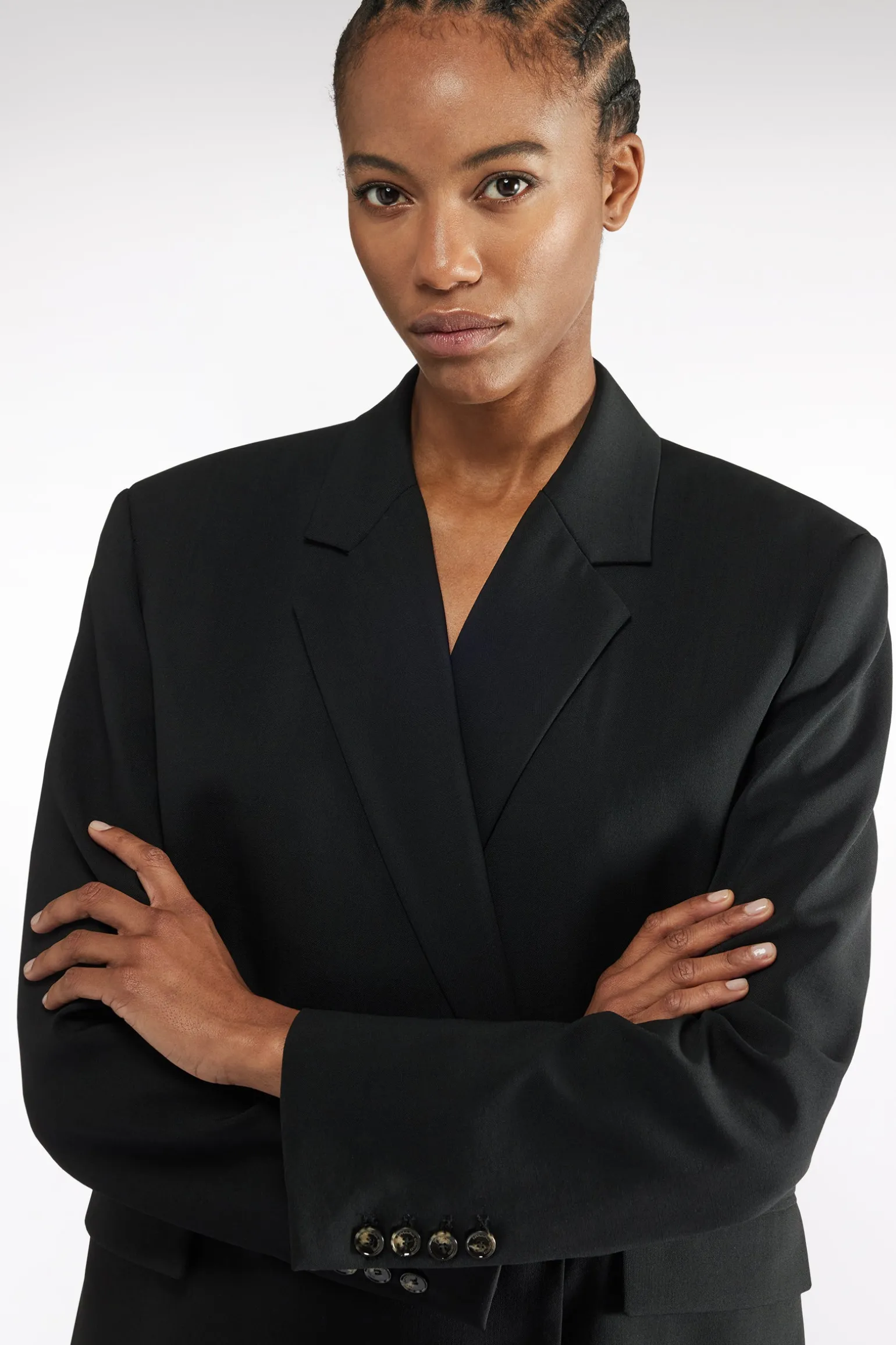 BLAZER EN TOILE DE LAINE Ã DOUBLE BOUTONNAGE