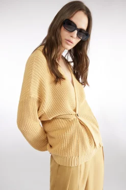 CARDIGAN EN MAILLE ANGLAISE
