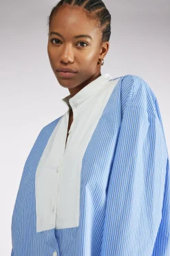 CHEMISE RAYÃE EN PLASTRON