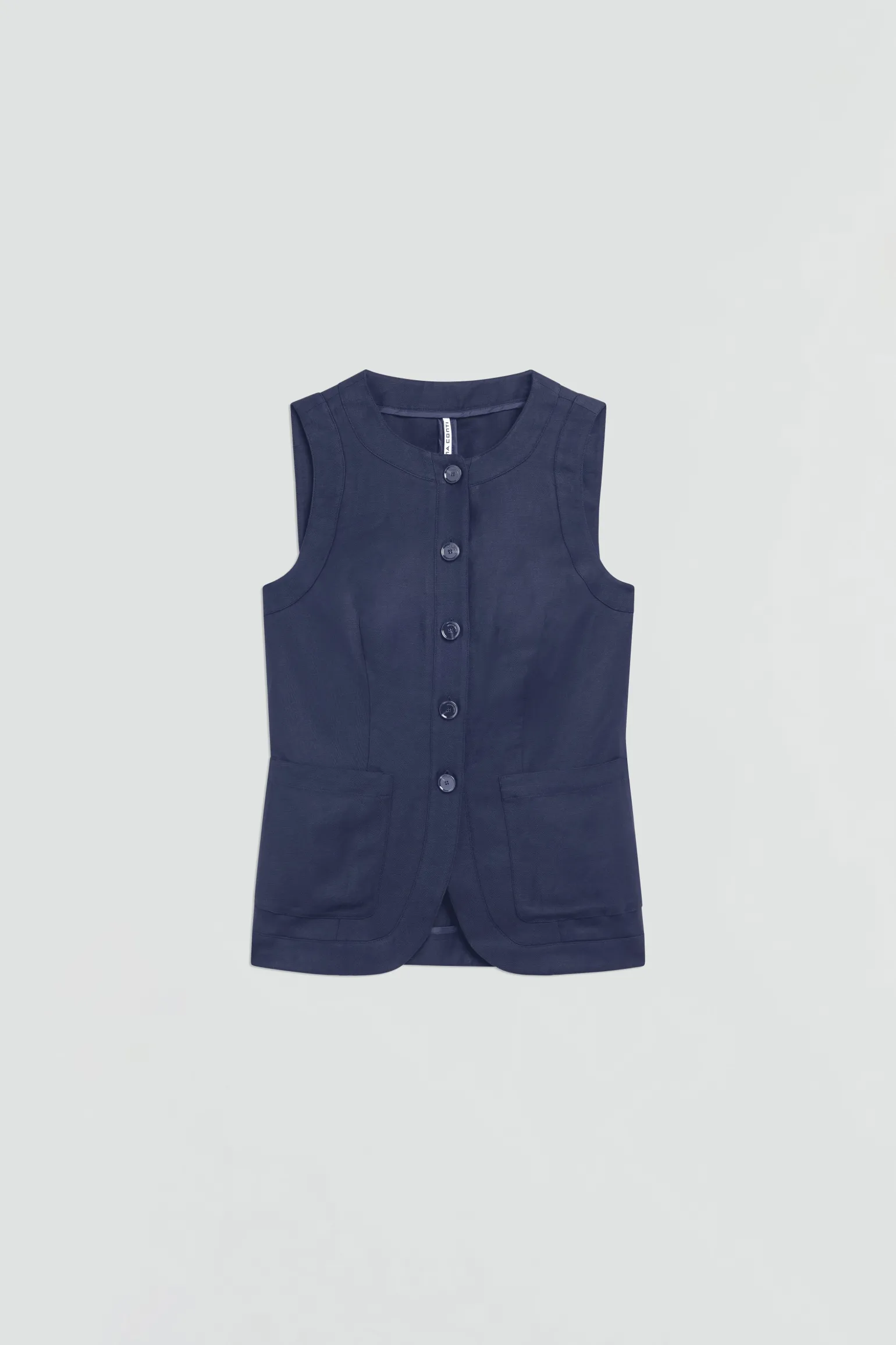 GILET EN LIN-VISCOSE
