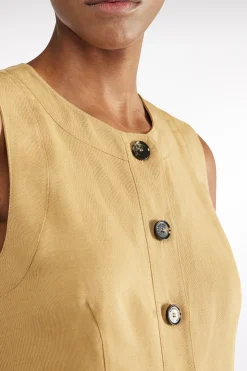 GILET EN LIN-VISCOSE