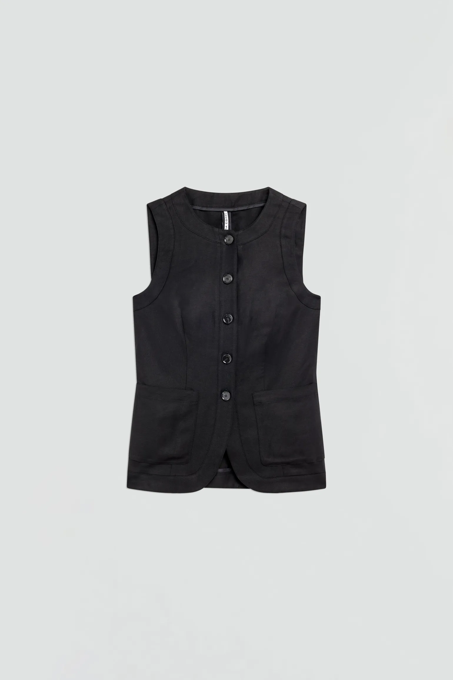 GILET EN LIN-VISCOSE