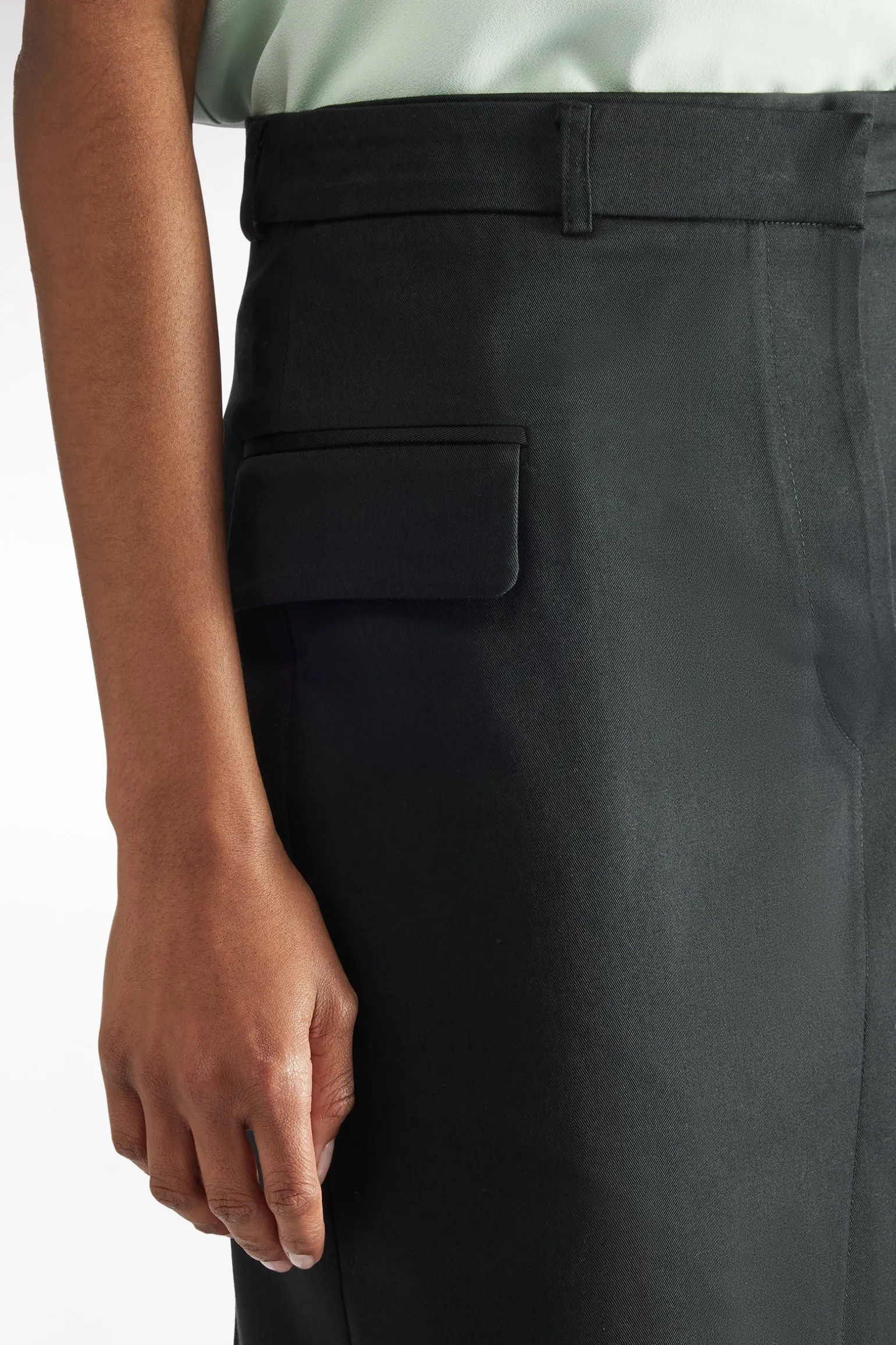 JUPE EN GABARDINE DE LAINE