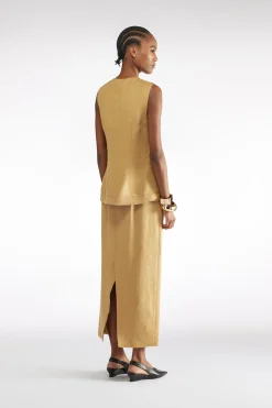 JUPE EN LIN-VISCOSE