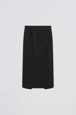 JUPE EN LIN-VISCOSE