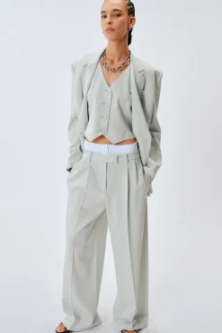 PANTALON Ã DOUBLE ÃPAISSEUR Ã LA TAILLE