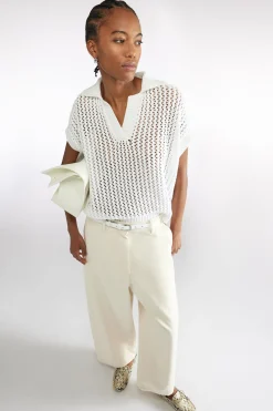 PANTALON EN BULL DE COTON