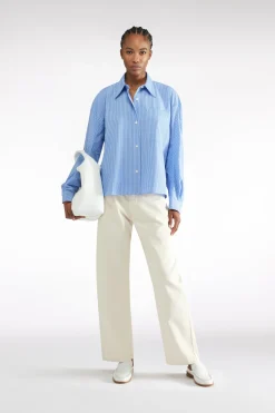 PANTALON EN BULL DE COTON