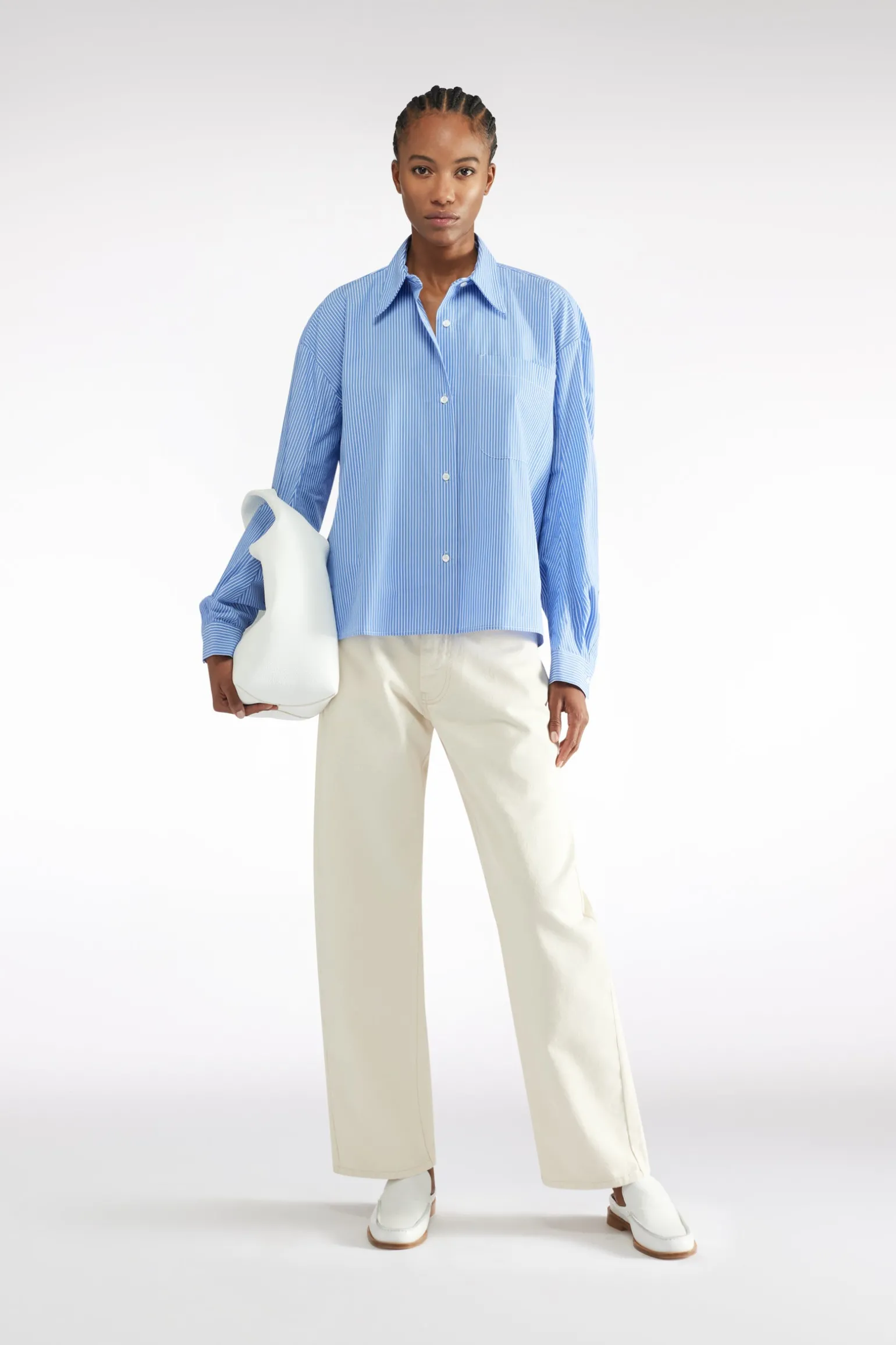 PANTALON EN BULL DE COTON
