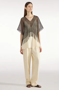 PONCHO EN FILET DE COTON