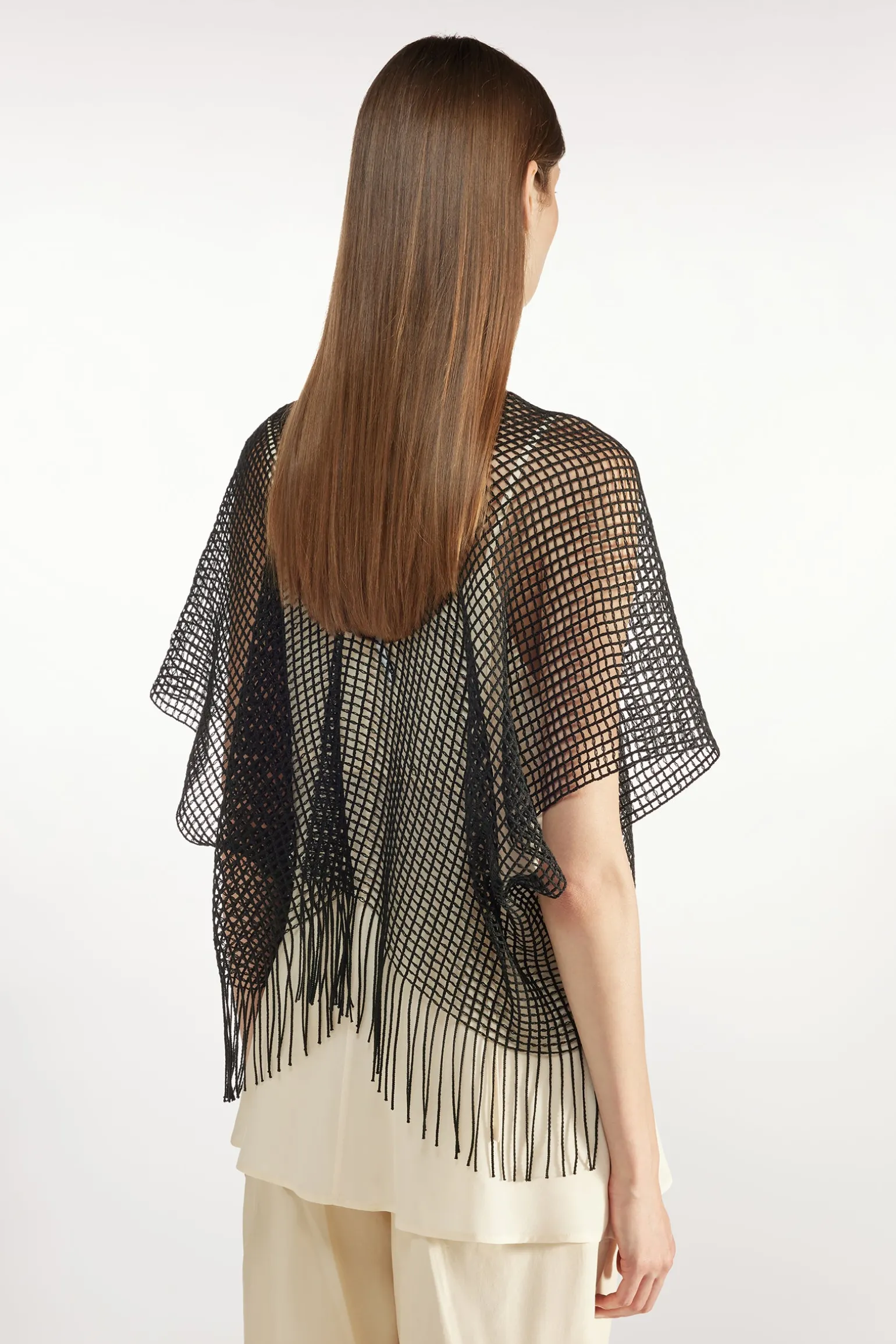 PONCHO EN FILET DE COTON