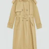 TRENCH-COAT EN SERGÃ DE COTON