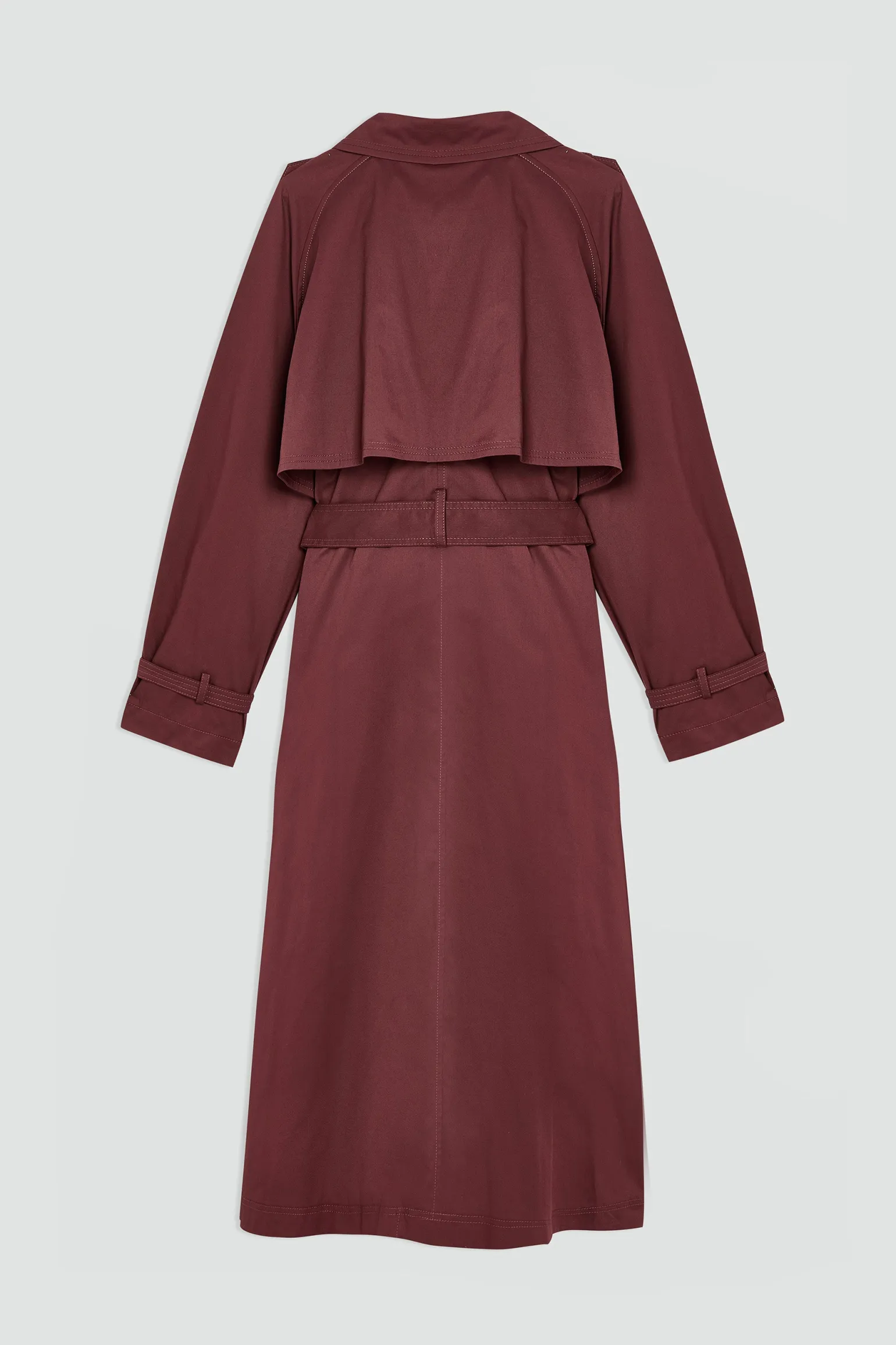 TRENCH-COAT EN SERGÃ DE COTON