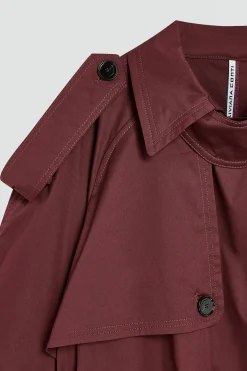 TRENCH-COAT EN SERGÃ DE COTON